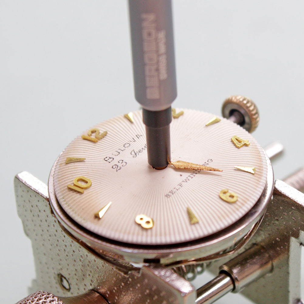 Bergeon 7404 watch hand fitting tools set of 3 for precise watch repair and assembly tasks