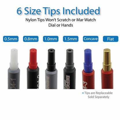 Bergeon 7404 quartz watch hand fitting tools set for precise repair and assembly of watch hands