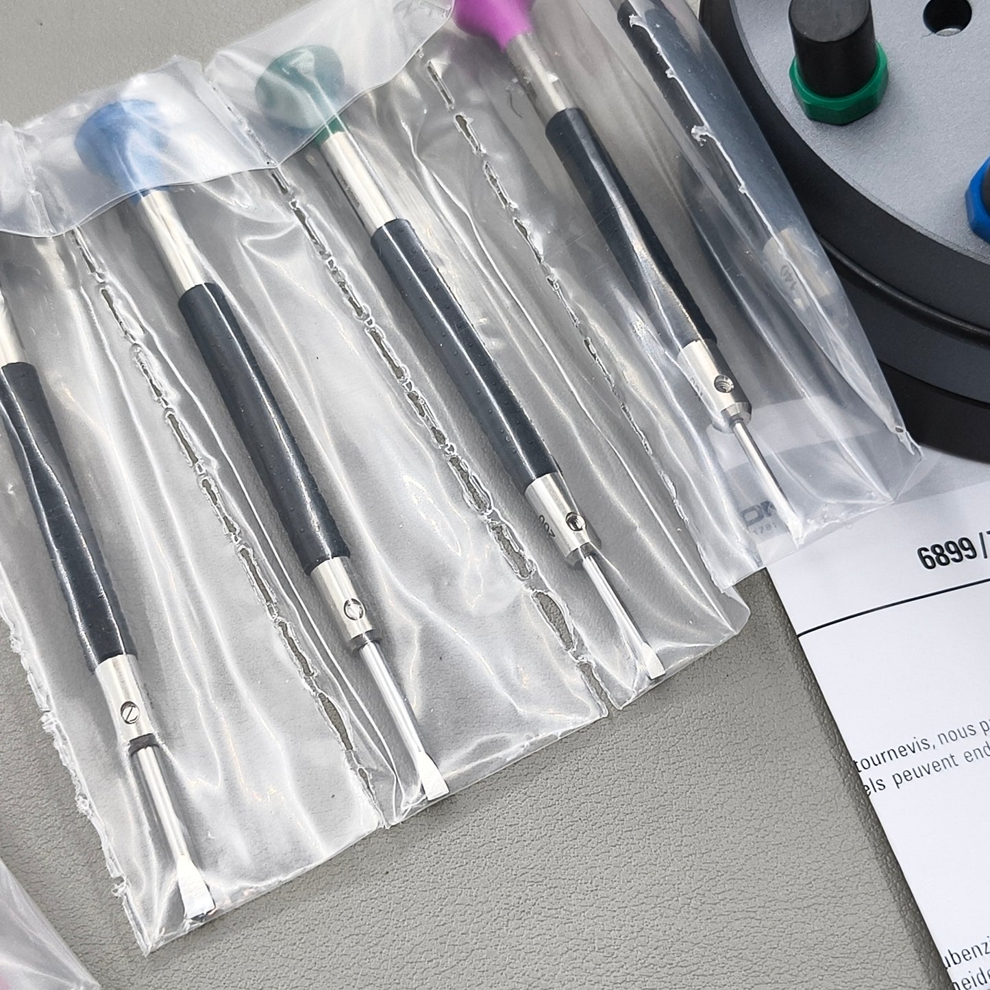 Swiss Bergeon 6899-S10 Set Of 10 Screwdrivers Stainless Steel With Elastomer