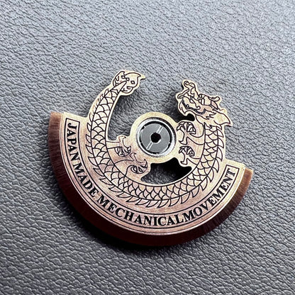 Modified Rose Gold Dragon Black Carved Rotor Oscillating Weight for NH35 NH36