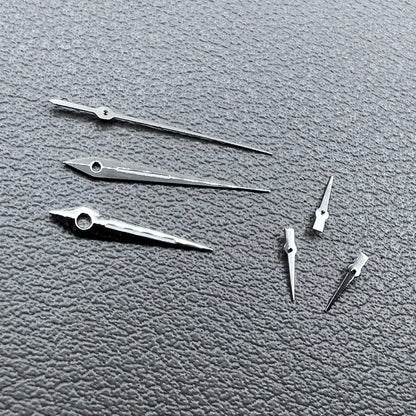 2 Sets Green Lume Arrow Shape Silver Trim Watch Hands for VD53 VD54 VD57 Movement