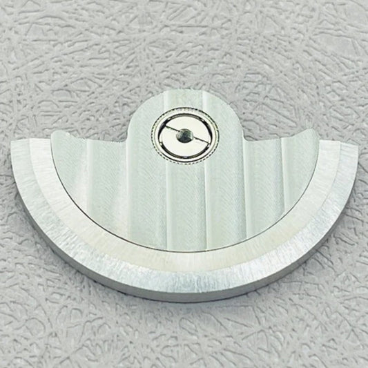 Modified Silver Vertical Stripe Rotor Oscillating Weight for NH35 NH36 Movement