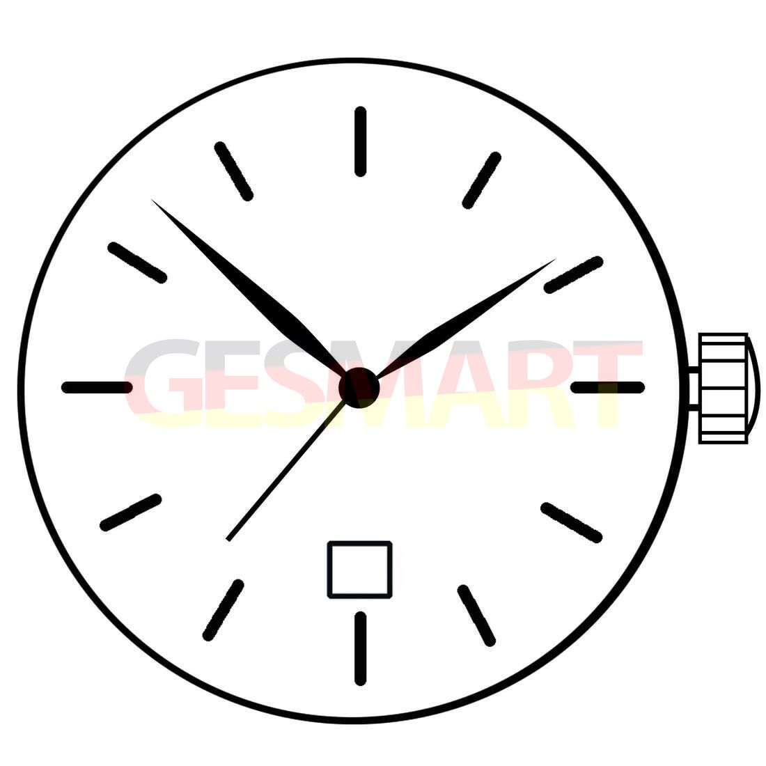 Mouvement de montre à quartz Ronda 775, date à 3/6 