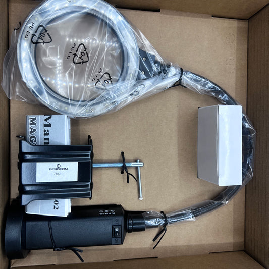 Swiss Bergeon 7841 LED Light with Magnifier, Magnetic Stand