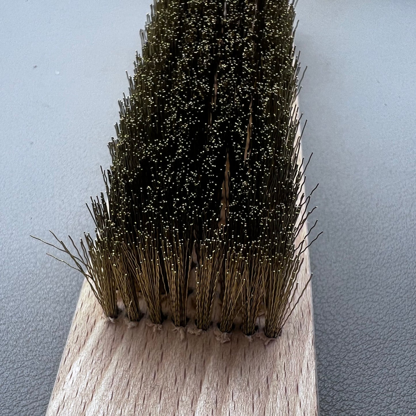 2 PIECES Copper Wire Brush Rust Removal Wooden Handle Metal Cleaning Jewelry Tool