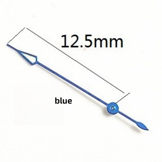 Set of 3 blue 12.5mm watch hands with lume, compatible with Lady Seagull ST6 automatic mechanical watches.