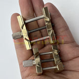 2PCS Watch Movement Holder Clamp Vise Copper Vintage Watchmakers Repair Tool