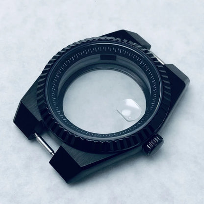 904L Black 40mm Land-Dwellwe Watch Case+Strap Sapphire Glass For NH34 NH35 NH36