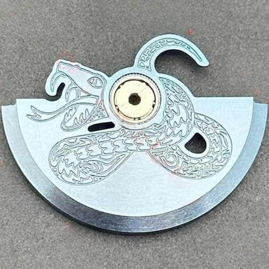 Modified Light Blue Python Rotor Oscillating Weight for NH35 NH36 Movement