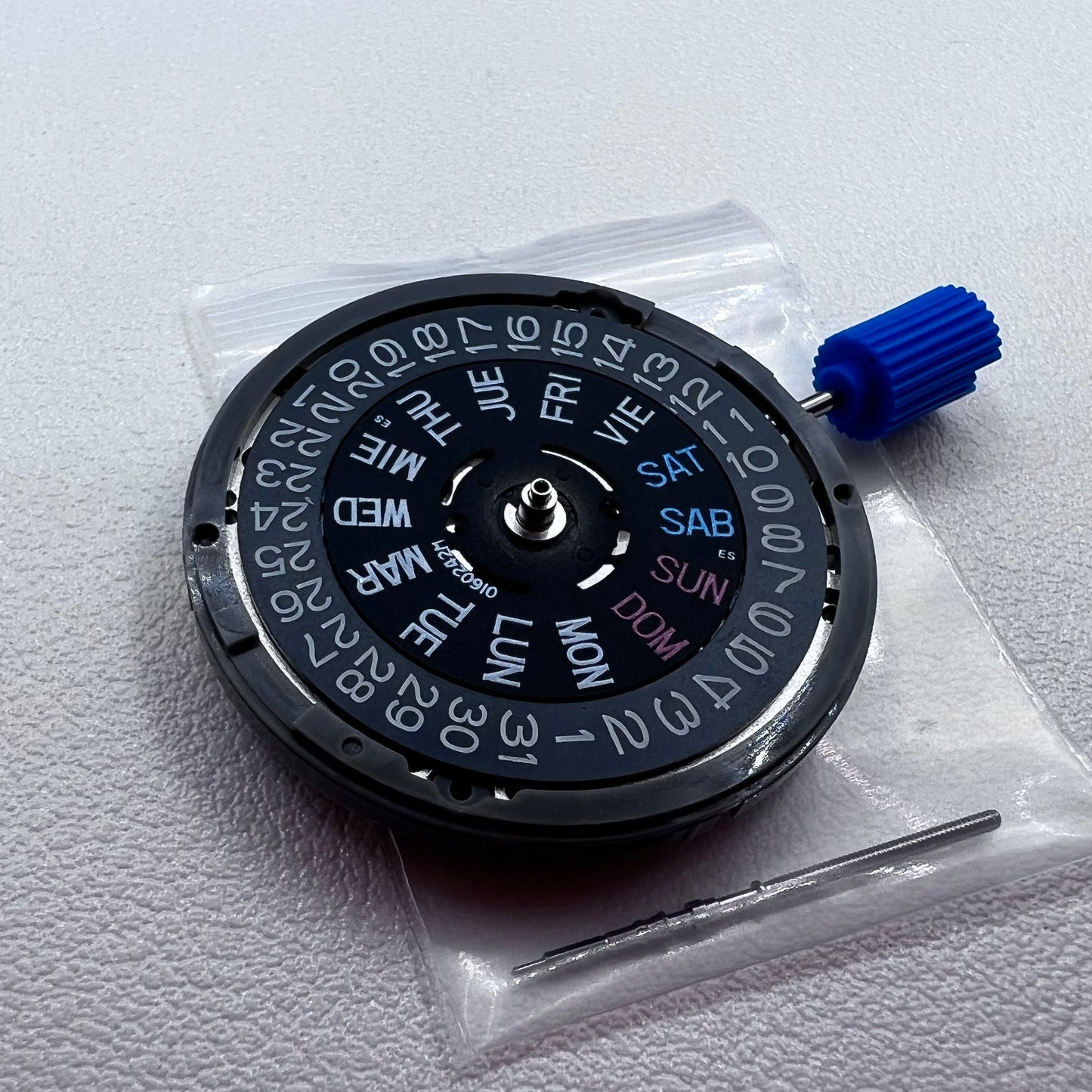 Seiko NH36 NH36A Movement Black Disk Week English font Crown@3.8