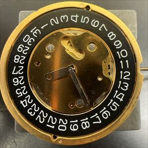 Swiss Made Ronda 5030D Quartz Movement Black Disk Date At 4 Watch Part