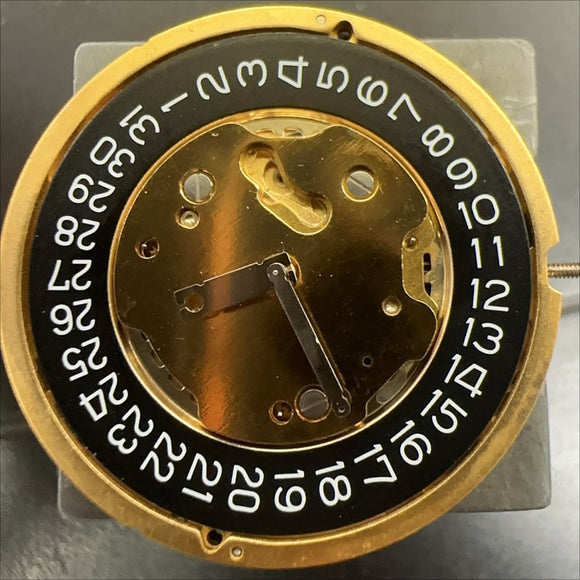 Swiss Made Ronda 5030D Quartz Movement Black Disk Date At 4 Watch Part