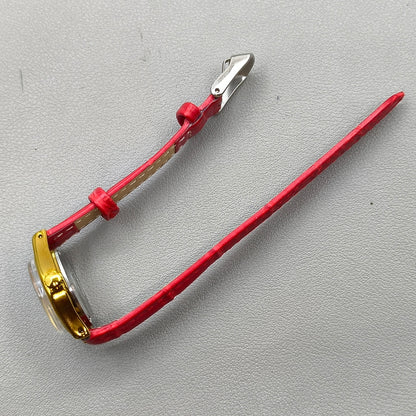 Seagull Manual Mechanical Red Srap Lady Watch Gradient Golden Nail Single Calendar