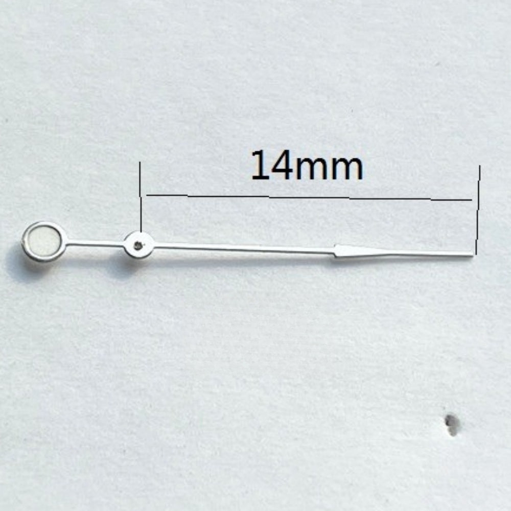 Set of 3 white 14mm luminous watch hands for Lady Seagull ST6 automatic mechanical movement.