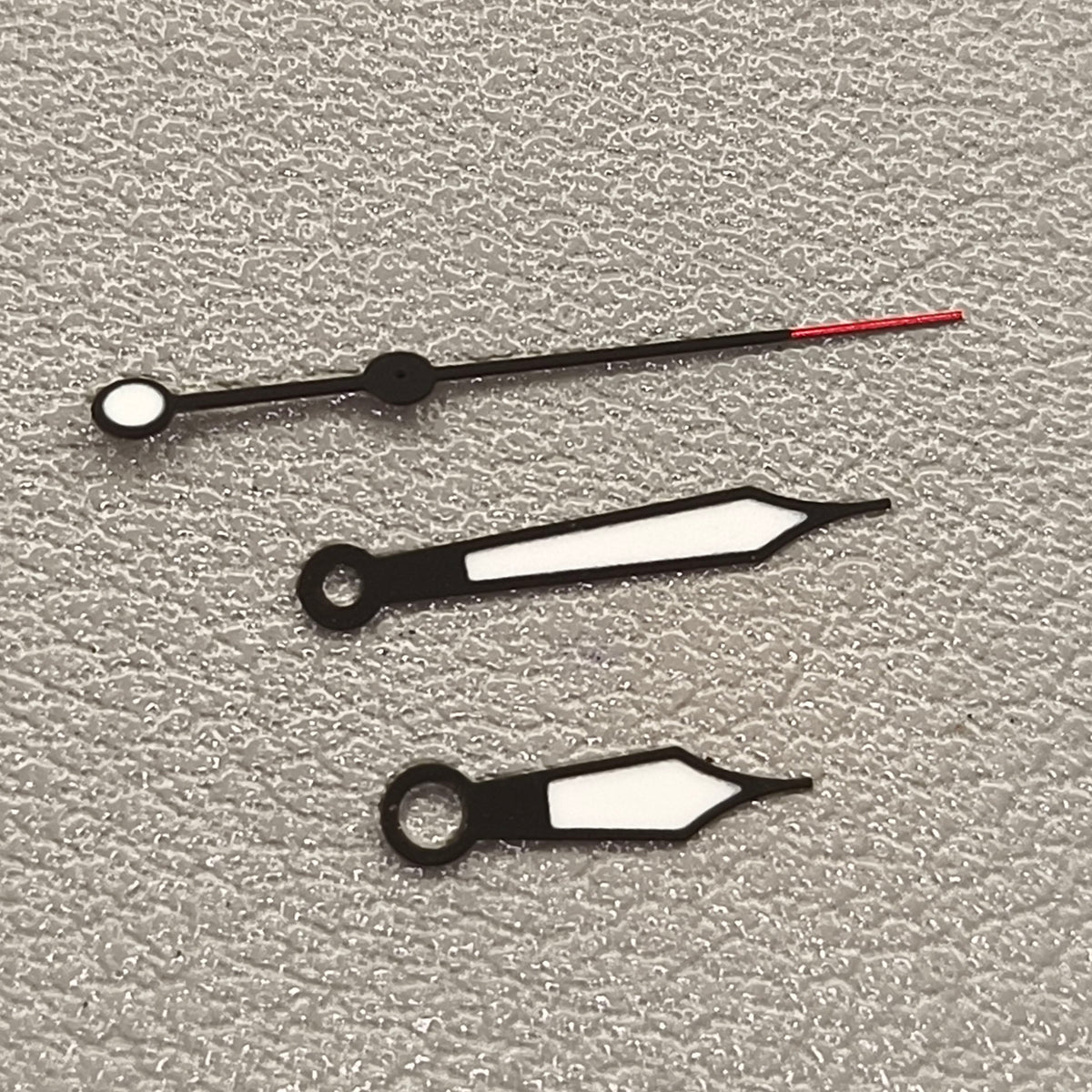 2 Sets NH35 Black Red Pilot Pointer Watch Hands with Green Luminous for NH35 NH36