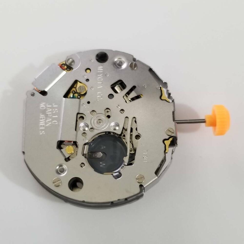 Miyota JS10 quartz watch movement repair part featuring precision gear assembly for watchmakers.