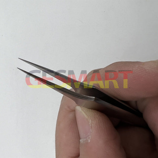 Horotec MSA12.302-4 antimagnetic steel tweezer for precise watch repair and handling.