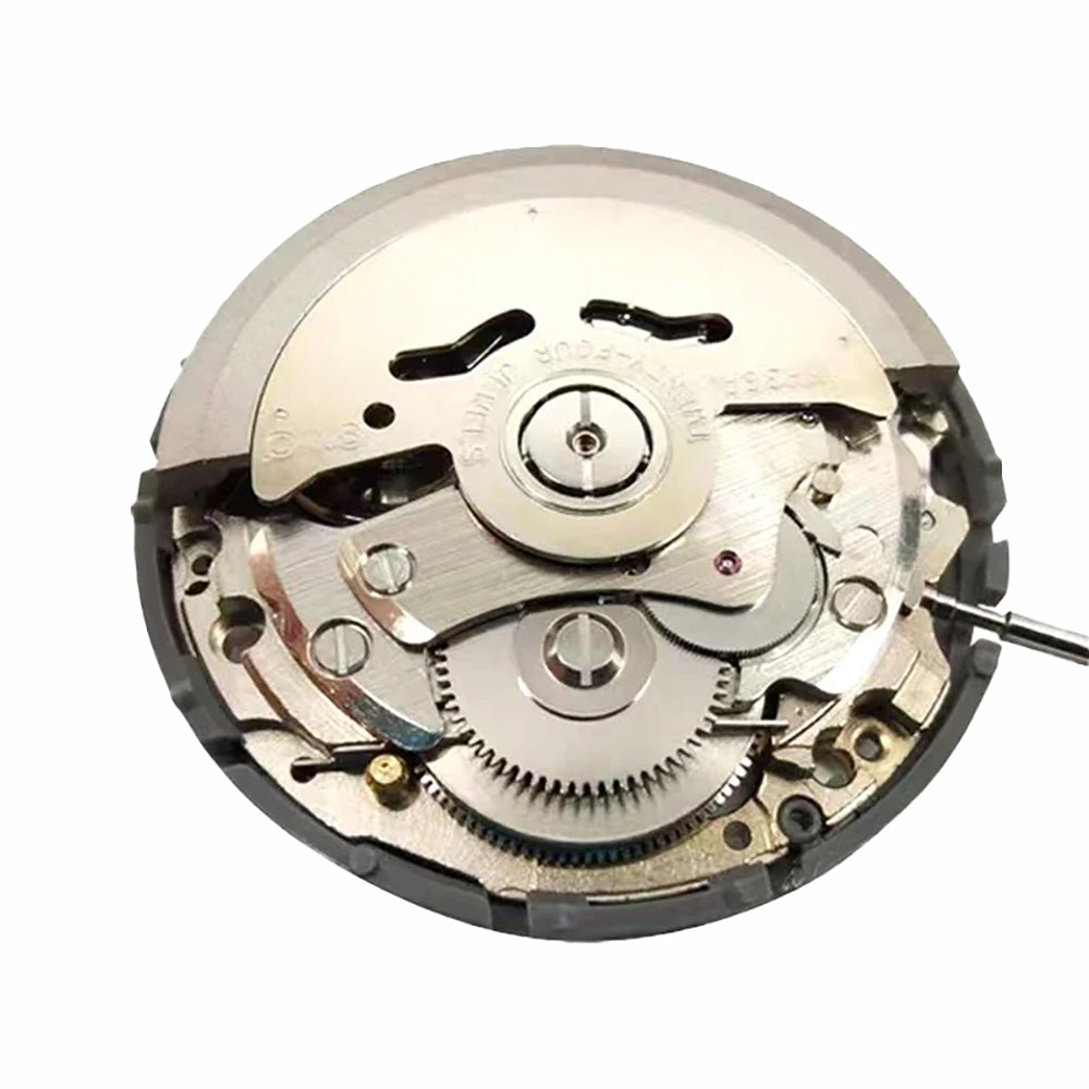 Seiko NH36A automatic watch movement with dual calendar, date at 3, 21600 bpm, repair part.