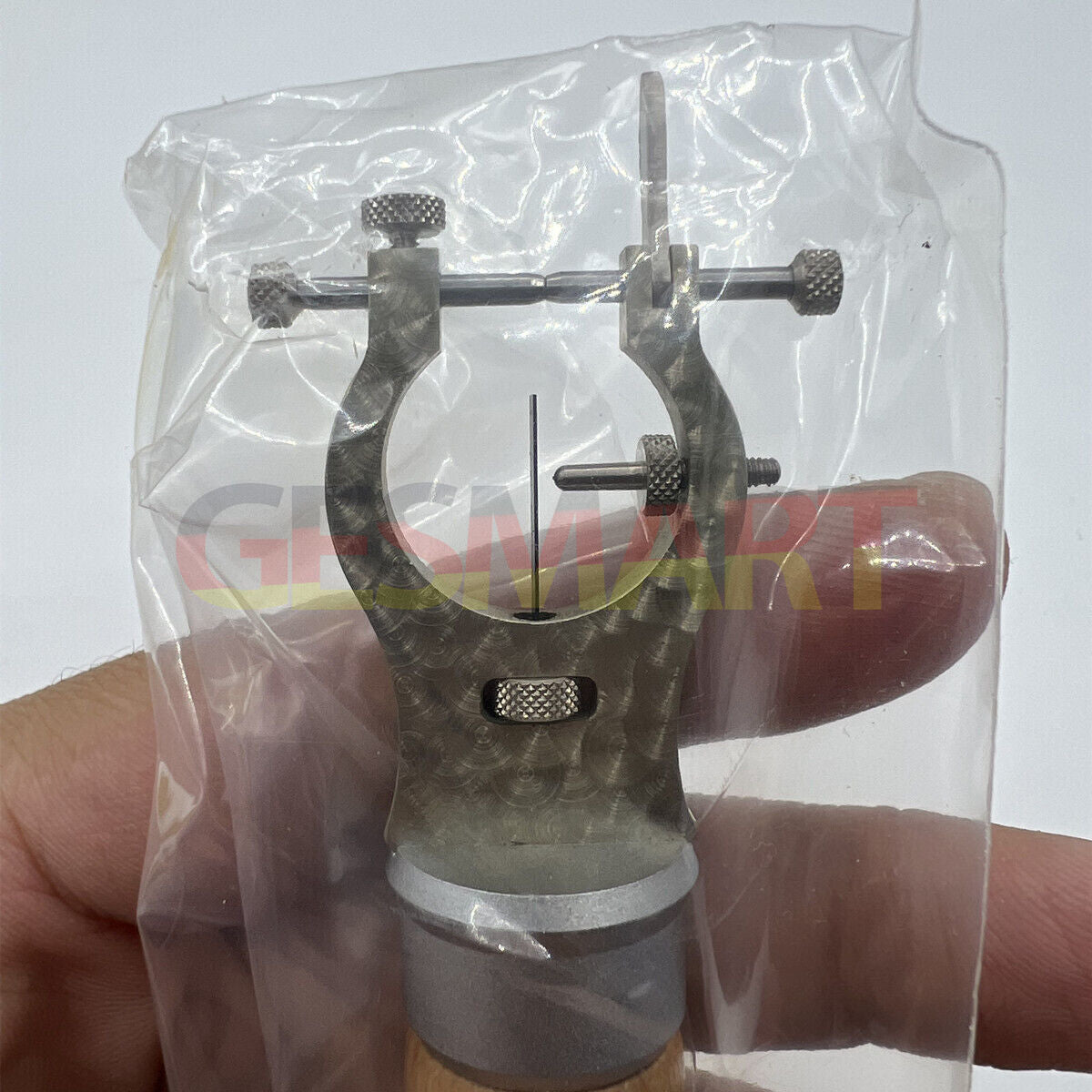 Bergeon 30548 truing caliper for precise watch hand alignment and adjustment.