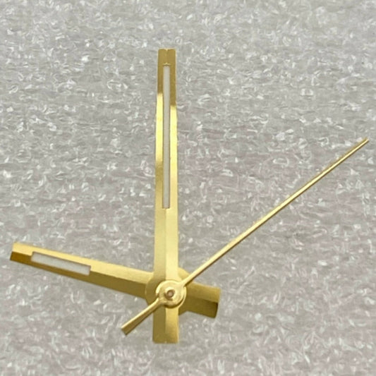 Dayjust watch hands with golden trim and green lume, compatible with NH35 NH36 movement, for precise timekeeping.