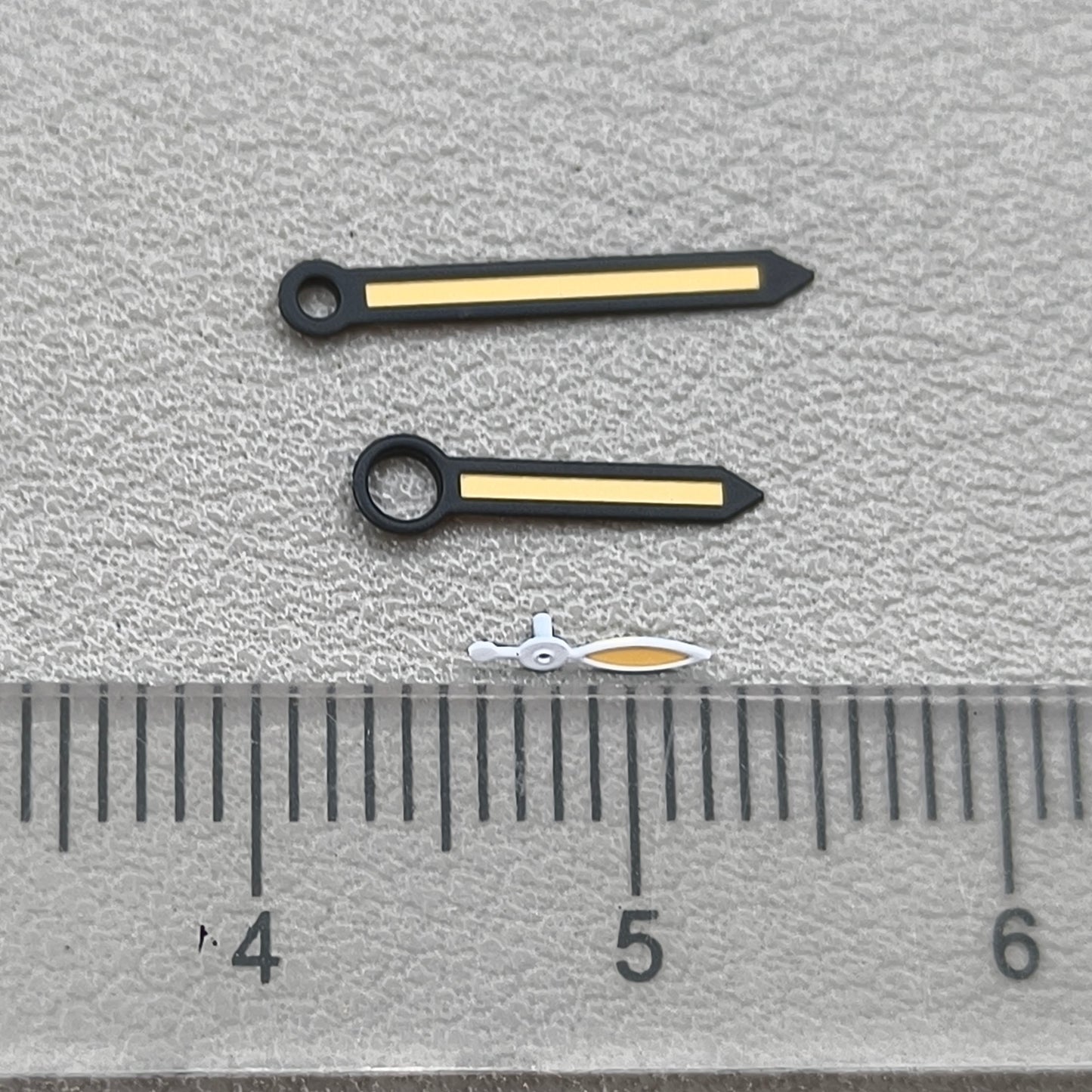 Orange Lume Black Trim Arrow Shaped Watch Hands for ST3600/ST3620/ETA6497/6498