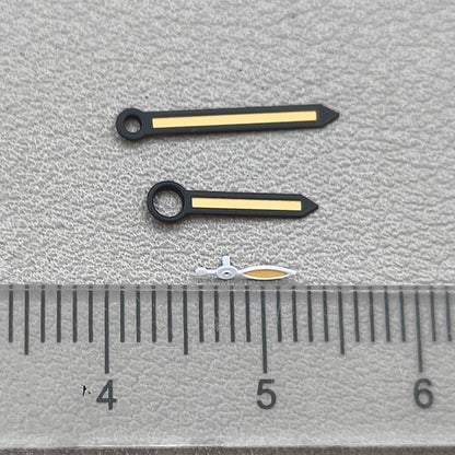 Orange Lume Black Trim Arrow Shaped Watch Hands for ST3600/ST3620/ETA6497/6498