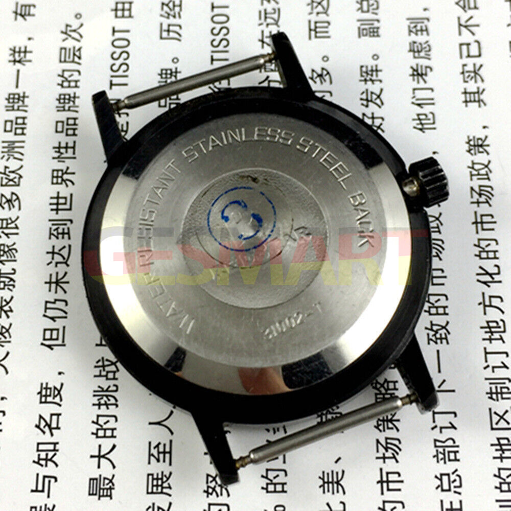 China Made Manual mechanical watch with 17 jewels, black dial, single calendar, and black case for stylish timekeeping.