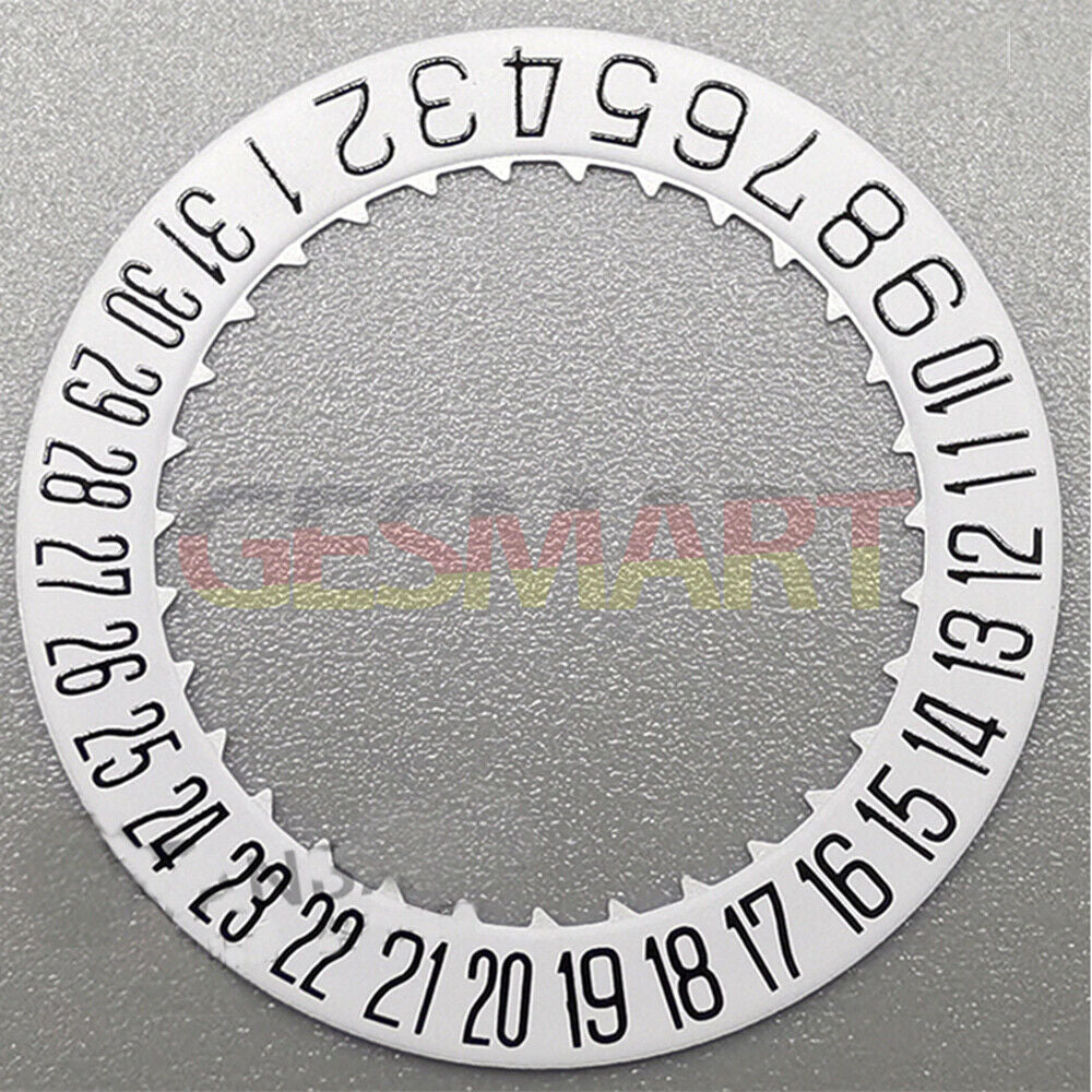 Japan Made white date disk wheel for Miyota 9015 watch with date at 3 o'clock, precision fit.