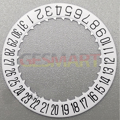 Japan Made white date disk wheel for Miyota 9015 watch with date at 3 o'clock, precision fit.
