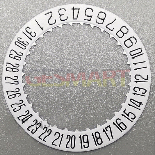 Japan Made white date disk wheel for Miyota 9015 watch with date at 3 o'clock, precision fit.