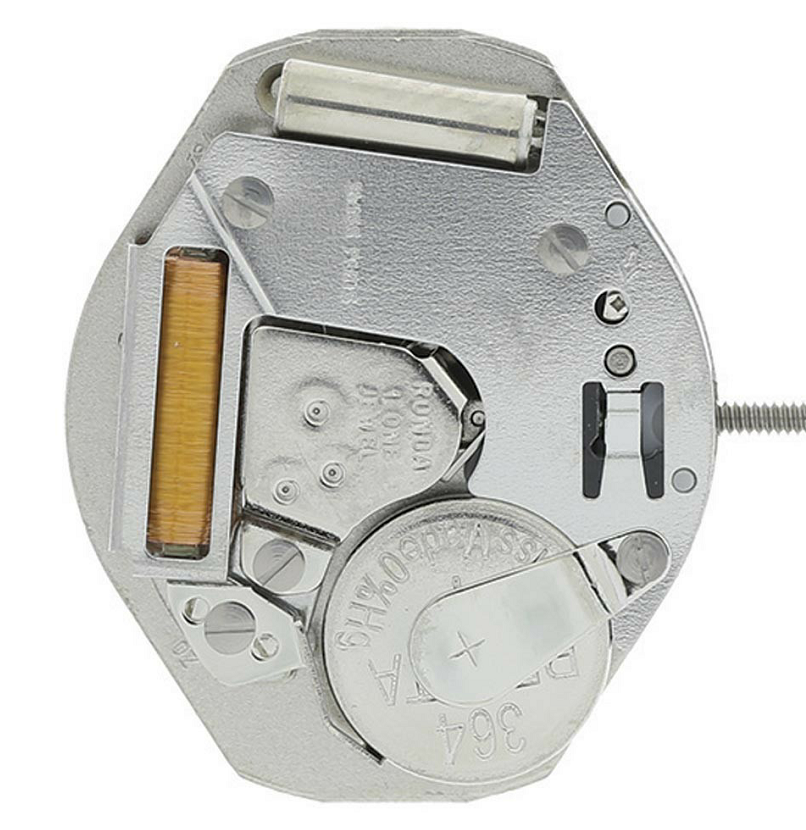 Ronda 762 quartz watch movement showcasing precise timekeeping for durable watch accessories.