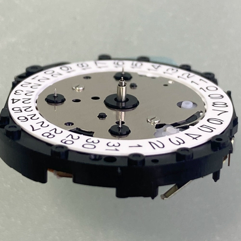 Epson VD57C High Cannon Pinion Quartz watch movement with date at 3, Japan made.