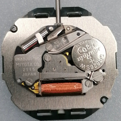 Modified Miyota 2115 quartz movement watch part for men with single calendar function by Original brand