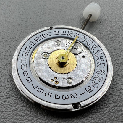 Swiss ETA255.112 quartz movement watch part with single calendar, precision timekeeping by ETA.