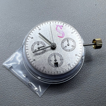 China 7750 automatic mechanical movement with single calendar at 6 o'clock, precision watch accessory.
