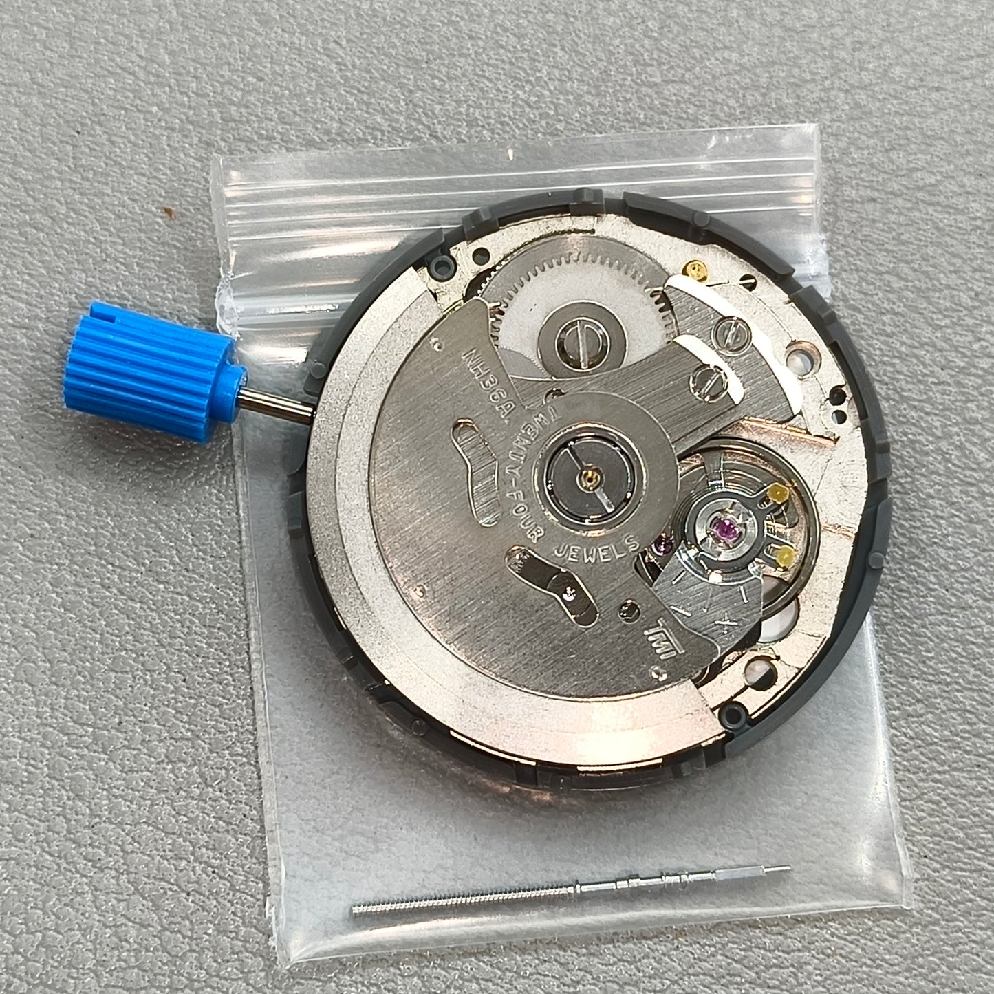 Seiko NH36A White Automatic Mechanical Movement Blue Lume Crown@3.8