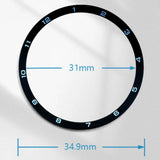 34.9mm*31.0mm*1.9mm Black Stainless Steel Chapter Ring Watch Repair Part
