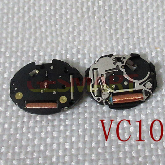 Japan Made Hattori Epson TMI VC10 quartz watch mechanism with stem for precise timekeeping.