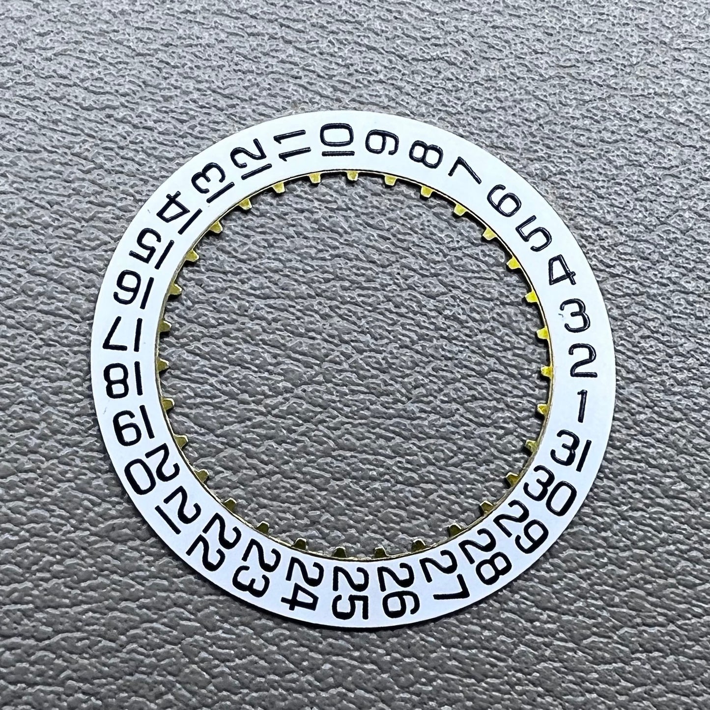 White Week Wheel with Date at 3 o?clock for SW200 Movement, generic replacement part