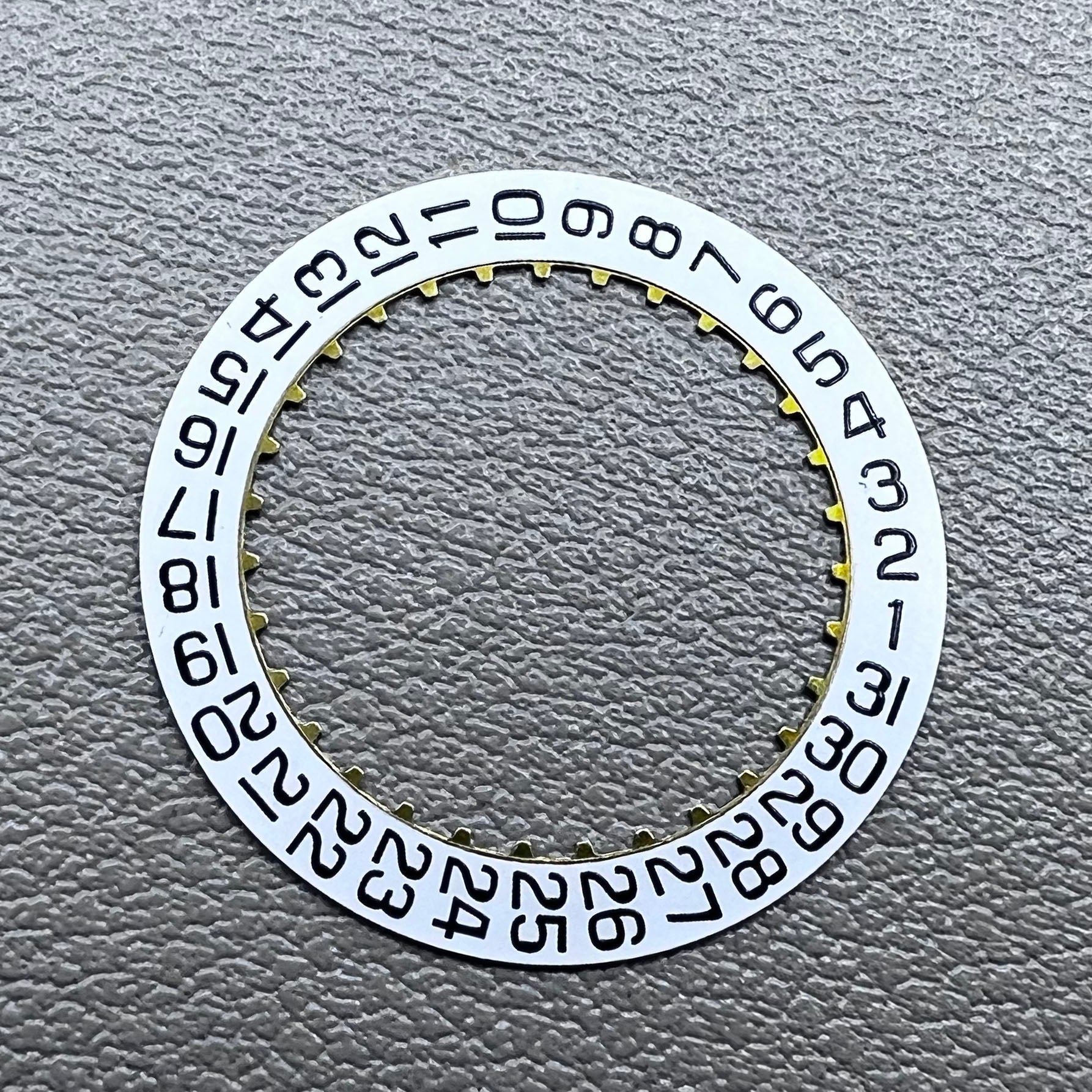 White Week Wheel with Date at 3 o?clock for SW200 Movement, generic replacement part