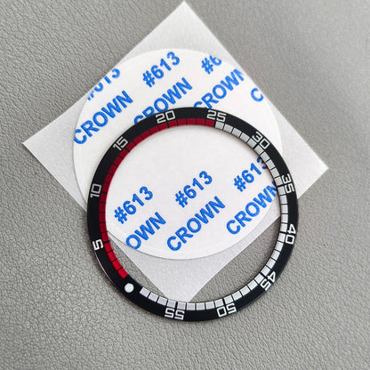 38mm/31.5mm Watch Bezel Aluminium Black Flat Racing Type SKX007
