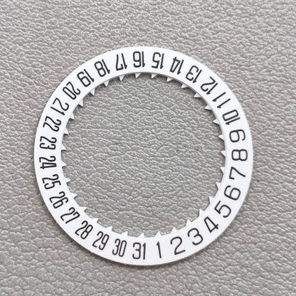 White Special Font Date Disk Wheel Date Wheel for Miyota 8215 Movement Date@6