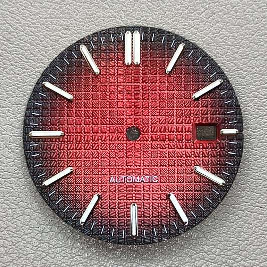 31.8mm Black Red Watch Dial No logo For NH35 NH36 Movement