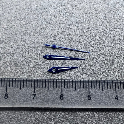 Blue Arrow shaped lume watch hands set compatible with NH34 NH35 NH36 movements.