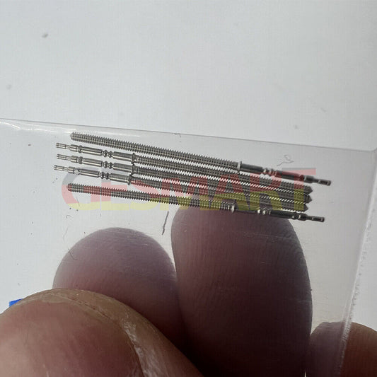 Set of 5 replacement winding stems for PE70, PE90, PE50 watch movements for precise repairs.