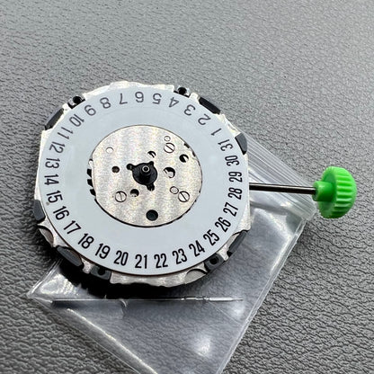 Japan Miyota 4U13 quartz watch movement showcasing 3 hands, date at 6, slim design for watch accessories.