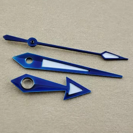 Blue Trim 10X12X12.5mm Green Lume Watch Hands Fit for NH35 NH36 PT5000