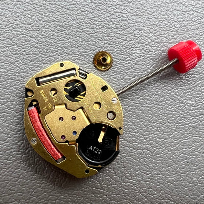 Swiss ETA 902.002 quartz watch movement with two hands, precision engineering by ETA.