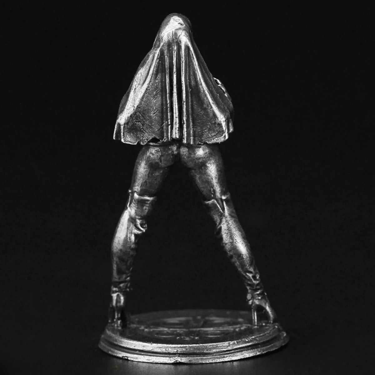 White Brass Figurine Nun Figure Statue - Seductive Religious Novelty Collectible Desktop Decor