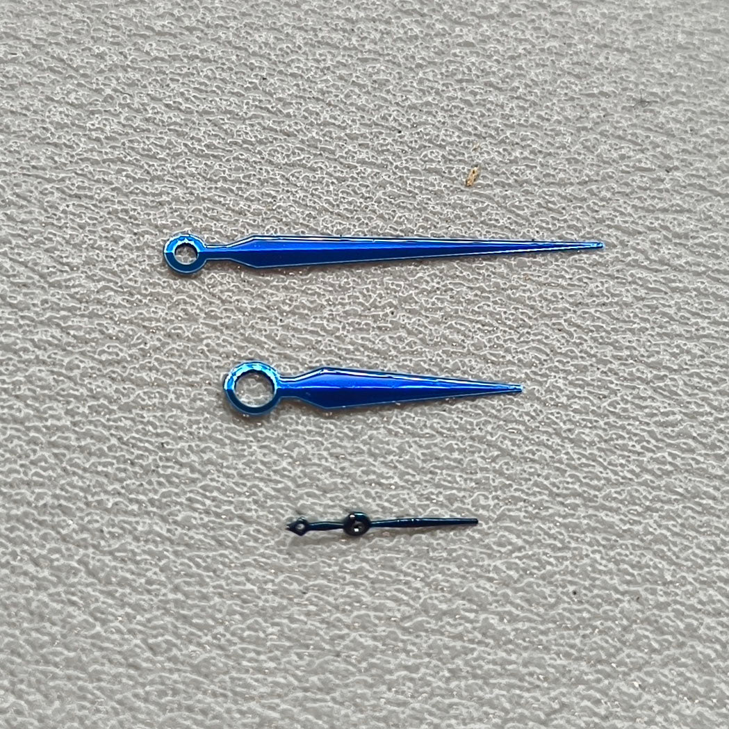10×16×4.5mm Polished BLUE Watch Hand Set for Shanghai JHB03 Movement